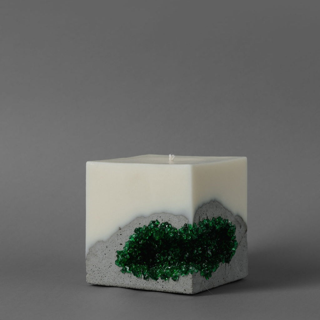 Square Candle — Emerald