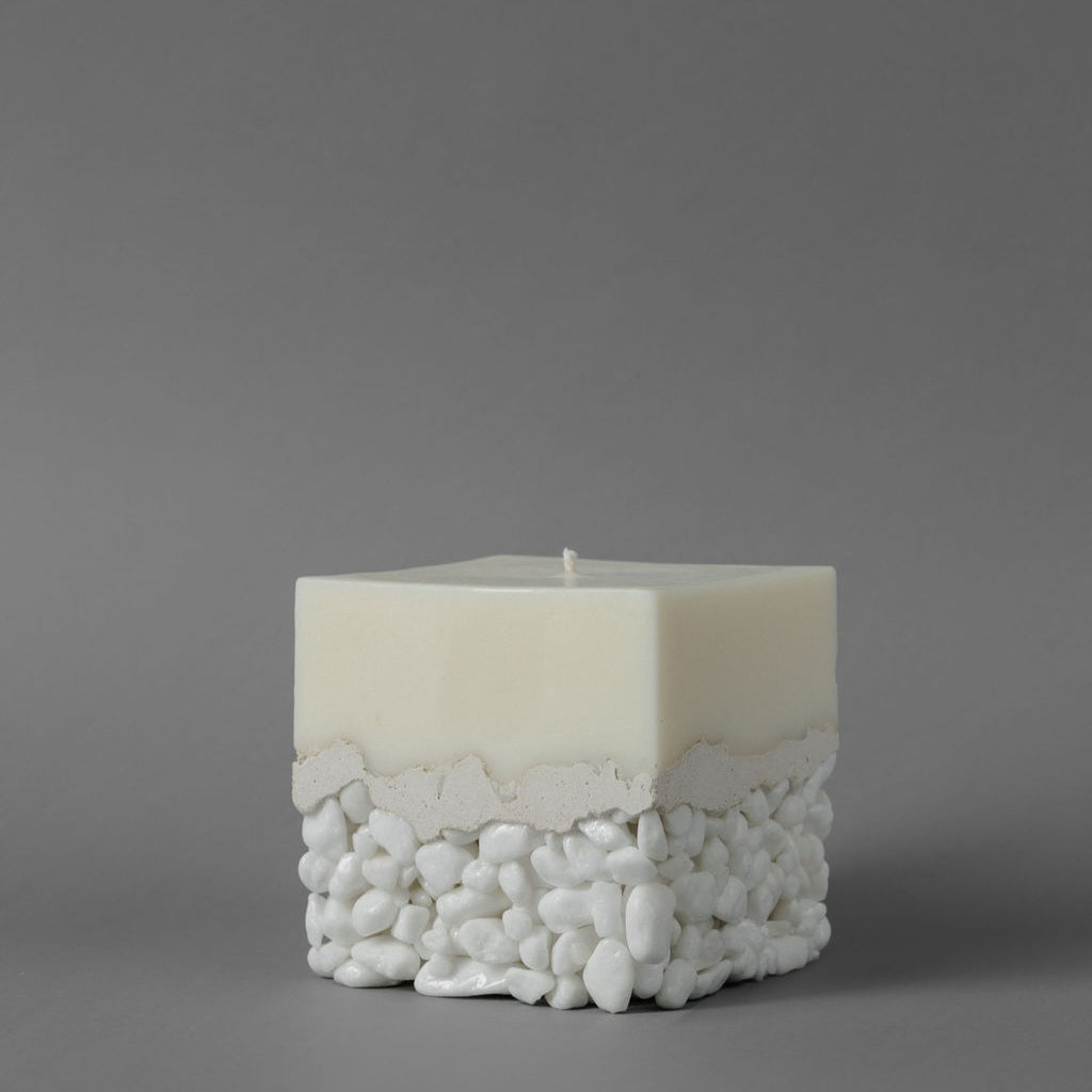 Square Candle — White
