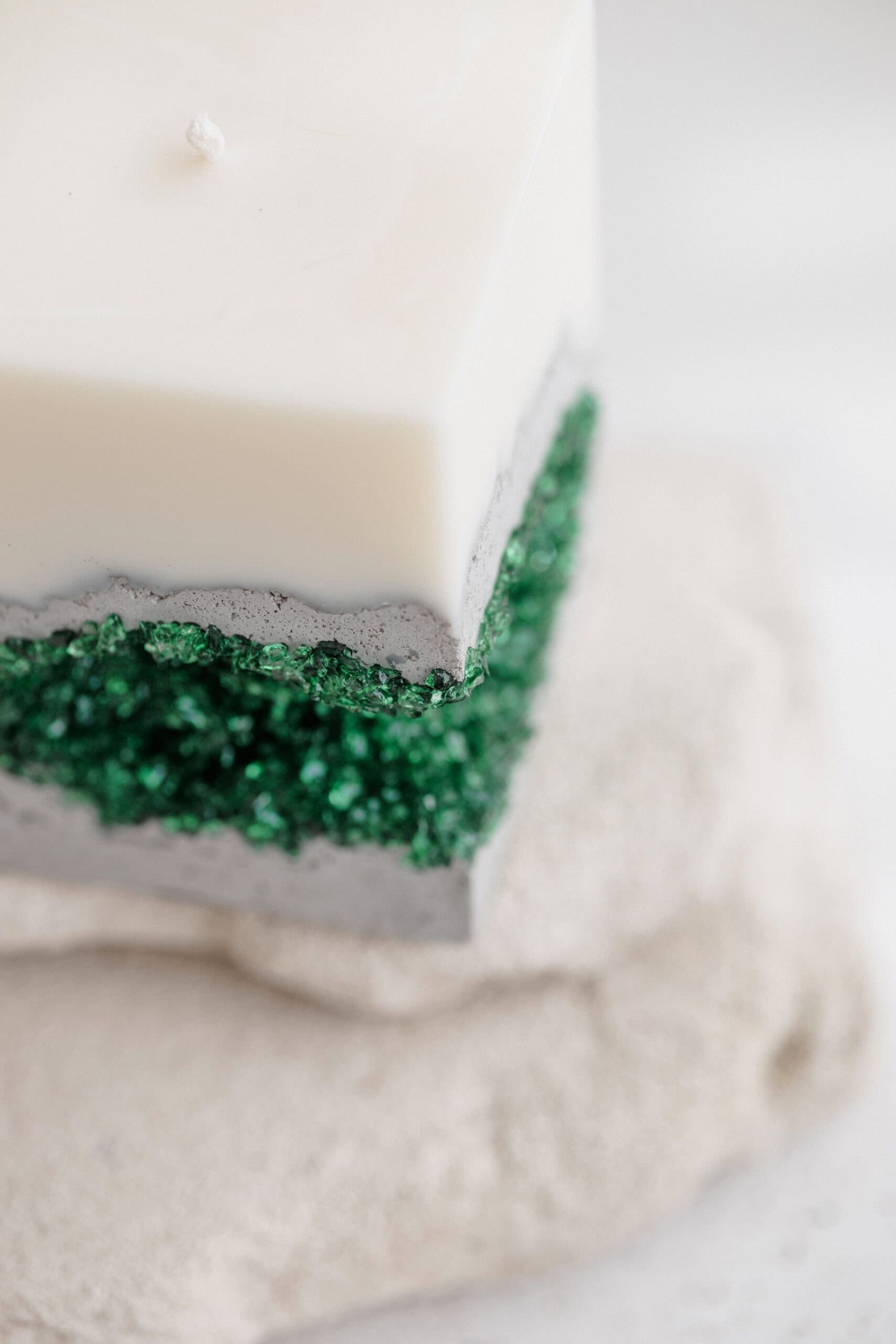 Square Candle — Emerald