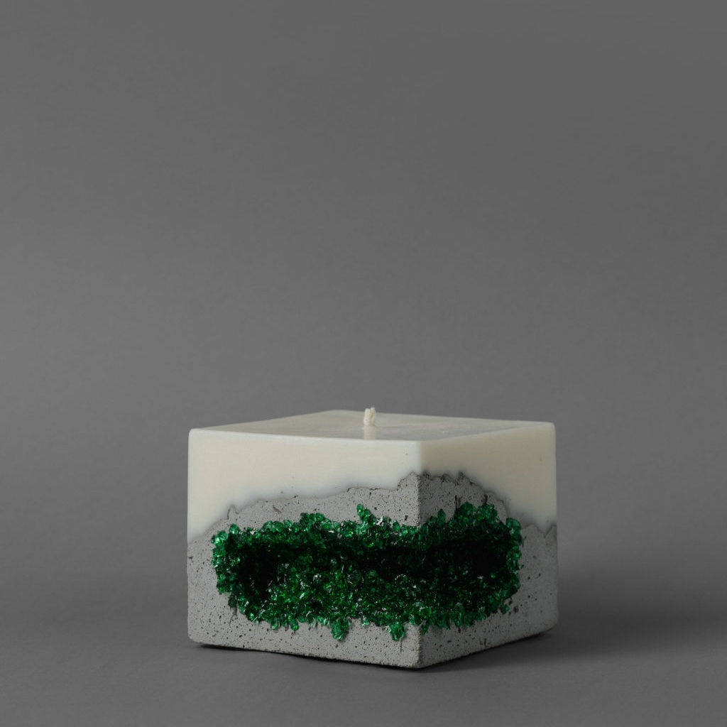 Square Candle — Emerald
