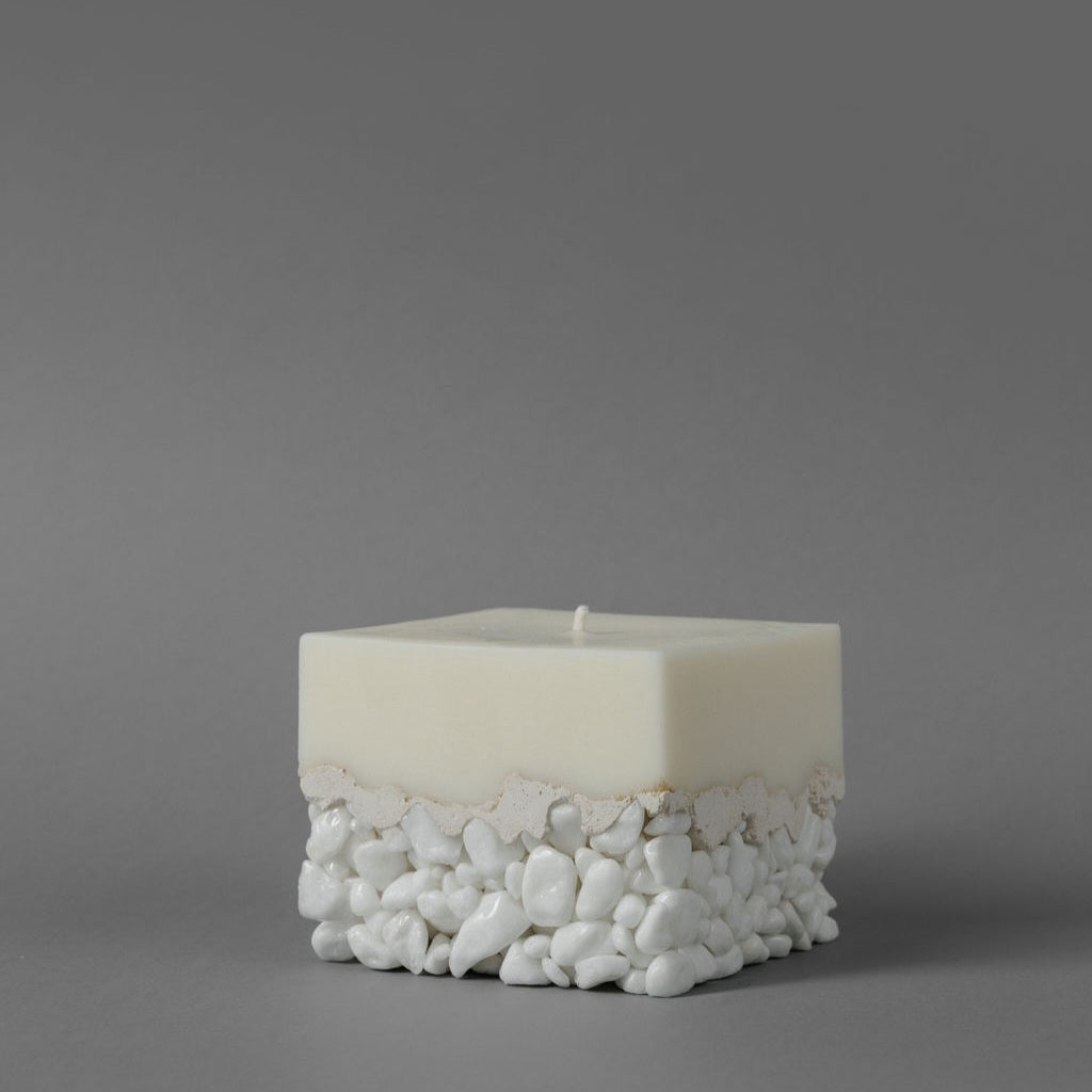 Square Candle — White
