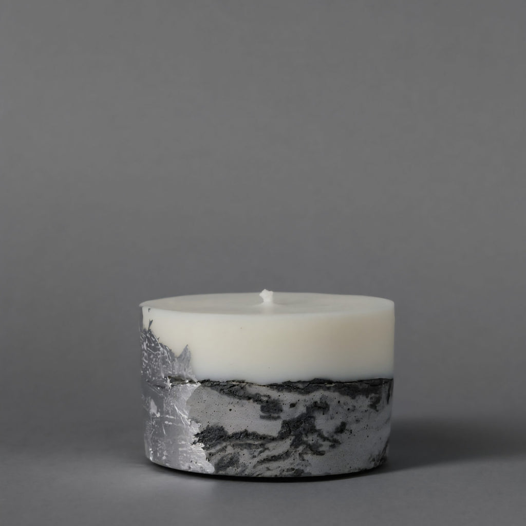 Cylindrical Candle — Marble