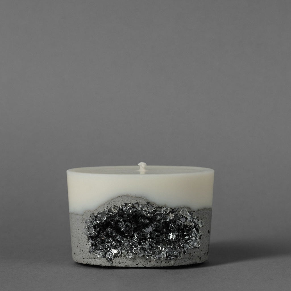 Oval Candle — Silver