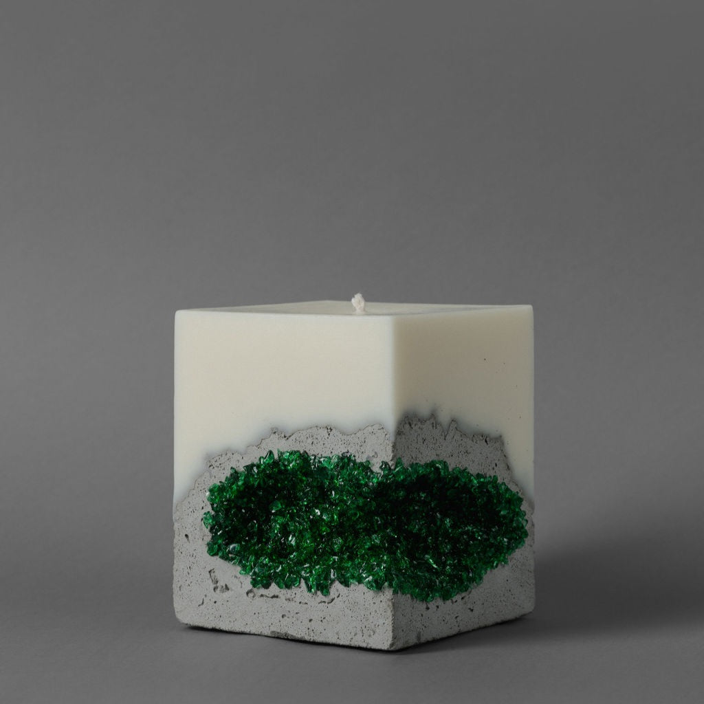 Square Candle — Emerald